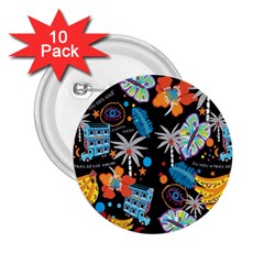 Design Print Pattern Colorful 2 25  Buttons (10 Pack) 