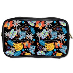 Design Print Pattern Colorful Toiletries Bag (two Sides) by Ravend