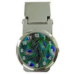 Beautiful Peacock Feathers Money Clip Watches