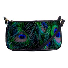 Beautiful Peacock Feathers Shoulder Clutch Bag