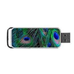 Beautiful Peacock Feathers Portable Usb Flash (one Side) by Ravend