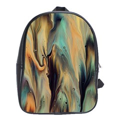 Abstract Painting In Colored Paints School Bag (xl)