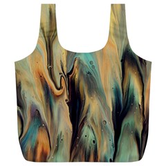 Abstract Painting In Colored Paints Full Print Recycle Bag (xl)