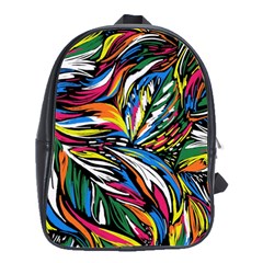 Tropical Monstera Pattern Leaf School Bag (large)