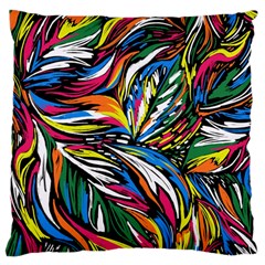 Tropical Monstera Pattern Leaf Standard Flano Cushion Case (two Sides) by Ravend