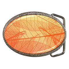 Orange Leaf Texture Pattern Belt Buckles