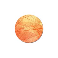 Orange Leaf Texture Pattern Golf Ball Marker