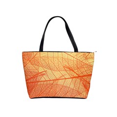 Orange Leaf Texture Pattern Classic Shoulder Handbag