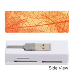 Orange Leaf Texture Pattern Memory Card Reader (stick)