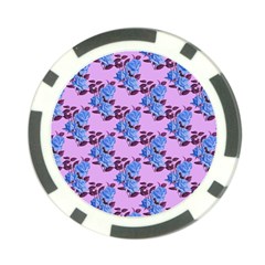 Roses Flowers Background Leaves Poker Chip Card Guard (10 Pack) by Ravend