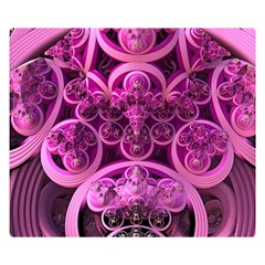 Fractal-math-geometry-visualization Pink Double Sided Flano Blanket (small)  by Pakrebo