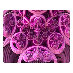 Fractal-math-geometry-visualization Pink Double Sided Flano Blanket (large)  by Pakrebo