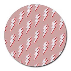 Thunder Flash Abstract Texture Art Round Mousepads