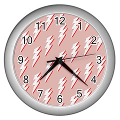 Thunder Flash Abstract Texture Art Wall Clock (silver)