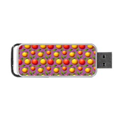 Illustration Fruit Pattern Seamless Portable Usb Flash (two Sides)