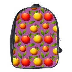 Illustration Fruit Pattern Seamless School Bag (xl)