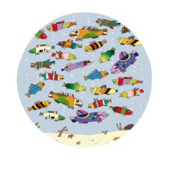 Fish Ocean Sea Water Diving Blue Nature Mini Round Pill Box (pack Of 5) by Ravend