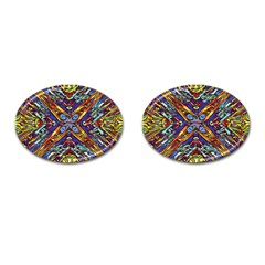 Mosaic Pattern Background Cufflinks (oval) by Ravend