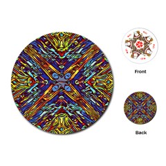 Mosaic Pattern Background Playing Cards Single Design (round)