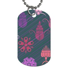 Floral Non Seamless Pattern Dog Tag (two Sides)