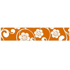 Orange Floral Walls  Large Flano Scarf  by ConteMonfrey