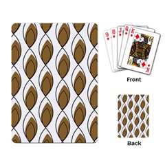 Brown Minimalist Leaves  Playing Cards Single Design (rectangle) by ConteMonfrey