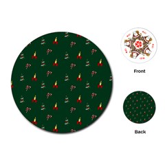 Christmas Background Playing Cards Single Design (round) by danenraven