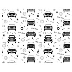 Pattern Retro Italy Cars Classic Double Sided Flano Blanket (medium)  by danenraven