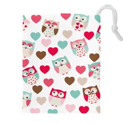 Lovely Owls Drawstring Pouch (4xl) by ConteMonfrey