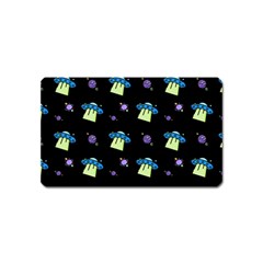 Illustration Cosmos Cosmo Rocket Spaceship Ufo Magnet (name Card) by danenraven