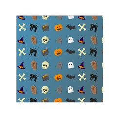 Halloween Cat Pumpkin Pattern Bat Horror Square Satin Scarf (30  X 30 ) by danenraven