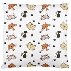 Cute Cat Kitten Animal Design Pattern Large Cushion Case (two Sides) by danenraven