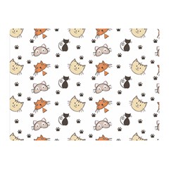 Cute Cat Kitten Animal Design Pattern Double Sided Flano Blanket (mini)  by danenraven