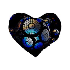 Illustration Tech Galaxy Robot Bot Science Standard 16  Premium Heart Shape Cushions by danenraven