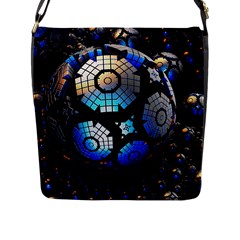 Illustration Tech Galaxy Robot Bot Science Flap Closure Messenger Bag (l)