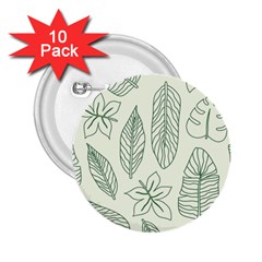 Banana Leaves Draw  2.25  Buttons (10 pack) 