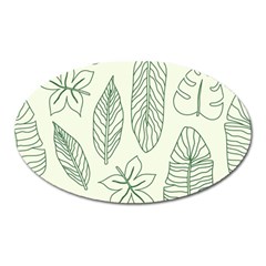 Banana Leaves Draw  Oval Magnet by ConteMonfrey