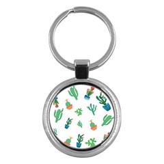 Among Succulents And Cactus  Key Chain (round) by ConteMonfrey