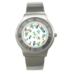 Among Succulents And Cactus  Stainless Steel Watch by ConteMonfrey