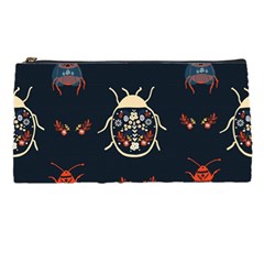 Floral-bugs-seamless-pattern Pencil Case by Jancukart