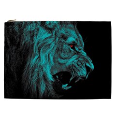 Angry Male Lion Predator Carnivore Cosmetic Bag (xxl) by Jancukart
