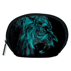 Angry Male Lion Predator Carnivore Accessory Pouch (medium) by Jancukart