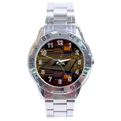 Processor-cpu-board-circuits Stainless Steel Analogue Watch by Jancukart