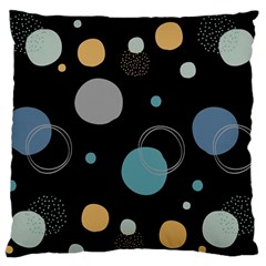 Circle Pattern Abstract Polka Dot Large Flano Cushion Case (one Side) by danenraven
