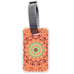 Folk Art Pattern Folk Art Background Luggage Tag (one Side) by danenraven