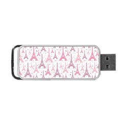 Eiffel Tower Pattern Wallpaper Portable Usb Flash (two Sides) by danenraven