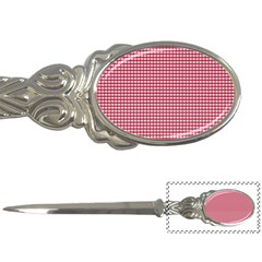 Red Gingham Check Letter Opener by artworkshop