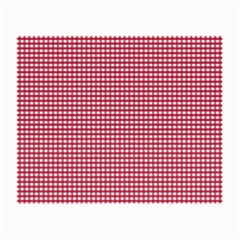 Red Gingham Check Small Glasses Cloth by artworkshop