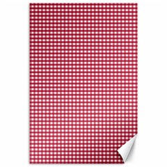 Red Gingham Check Canvas 24  X 36  by artworkshop