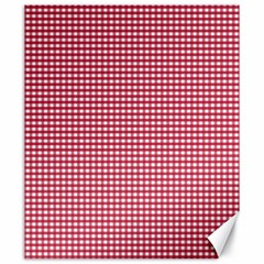 Red Gingham Check Canvas 20  X 24  by artworkshop